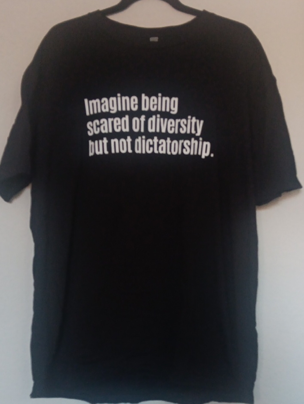 Black Graphic Tee - 'Imagine Being Scared of Diversity'